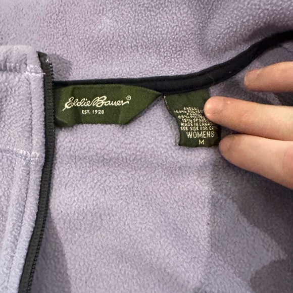 Eddie Bauer Jacket Womens Medium Purple Polartec Full Zip Fleece - Picture 4 of 4